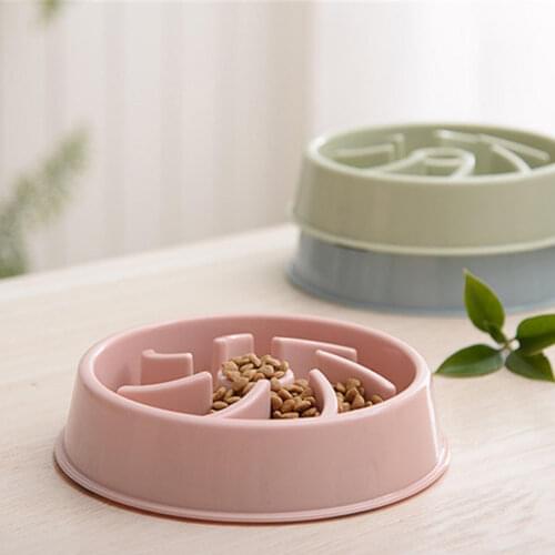 Pet Dog Cat Slow Eat Bowl Puppy Feeder Eat Bowl Health Diet Obesity Supplies Dog Cat Bowl Water and Food Bowl Dog Food Container
