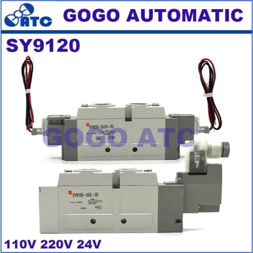 SMC type solenoid valve SY9120 pneumatic component 2 position single electromagnetic solenoid valve L D plug connector