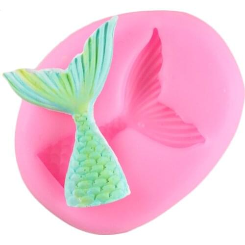 Mermaid Tail Fondant Cake Moulds Silicone Mold Handmade Soap Mold Cake Decorating Tools DIY Cake Baking Candy Chocolate Mould