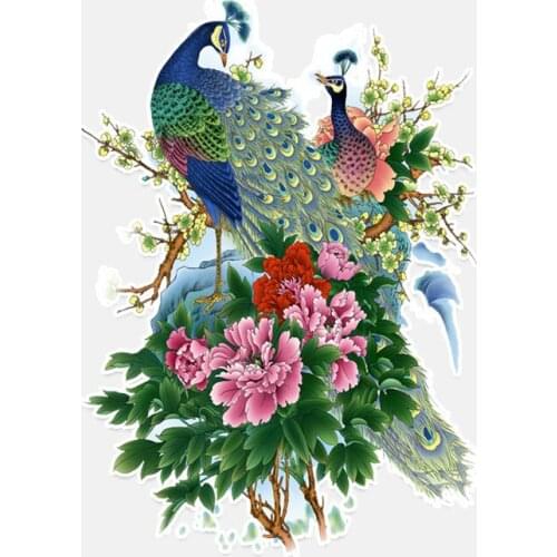 Beautiful Peacock Car Sticker Bumper Motorcycle Decor High Quality Vinyl Scratches Waterproof PVC 17.5cm X 12.5cm