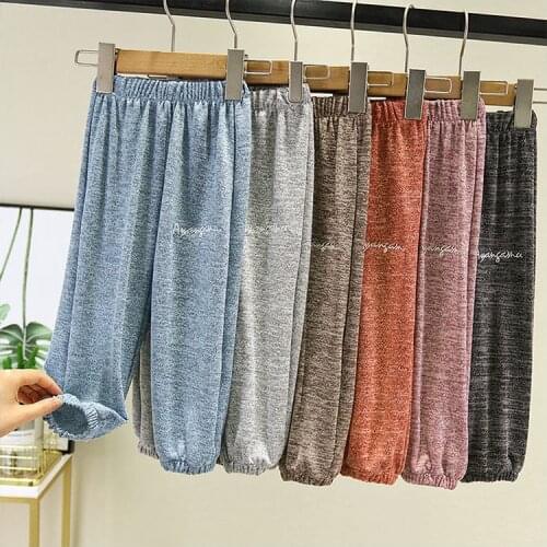 Summer childrens anti mosquito pants, sports pants, girls' pants, leisure summer wear, thin boys' babys fashionable lantern pa