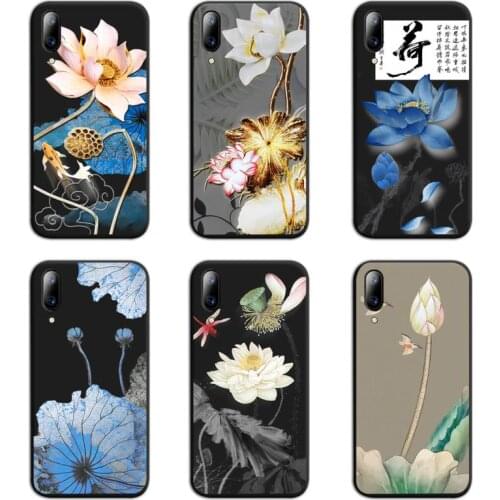 Lotus Magpie Bird Flower Phone Case For Vivo Y91c Y17 Y51 Y67 Y55 Y7s Y81 Y19 Y97 Y93 V17 vivos5