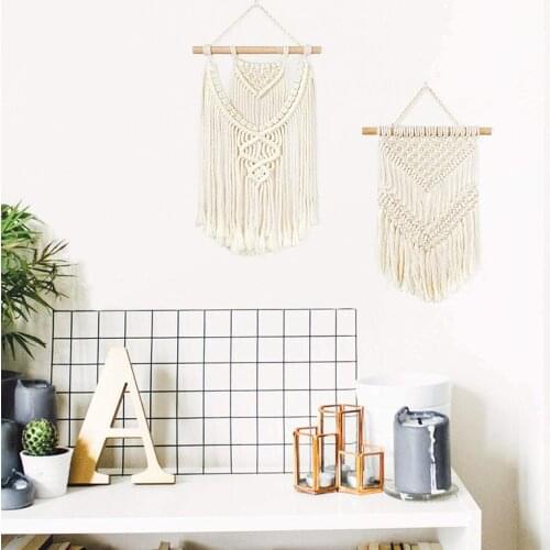 Boho Hand Woven Macrame Wall Tapestry Home Decor Accessories Nordic Style Apartment Dorm Decor Gothic Home Decor