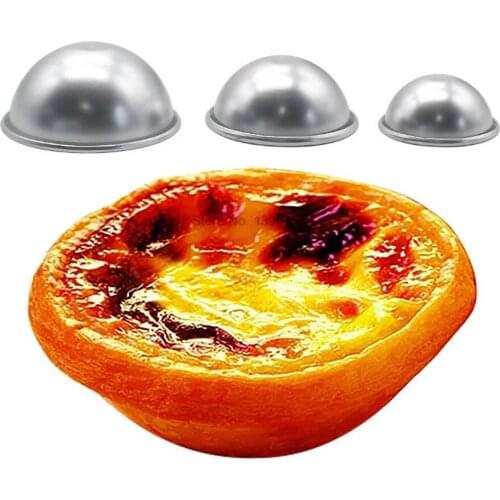 100pack 10pcs/pack Metal Aluminum Alloy Bath Bomb Mold 3D Sphere DIY Cake Tart Creative Mold