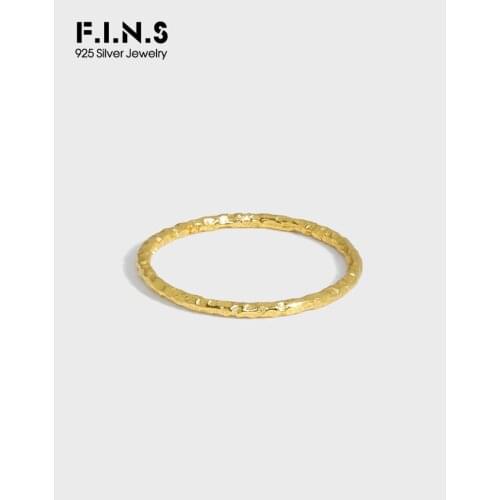 F.I.N.S INS Trendy 1.35MM Tin Foil Slim S925 Sterling Silver Fine Rings for Unisex Real Solid 925 Silver Stackable Thin Rings