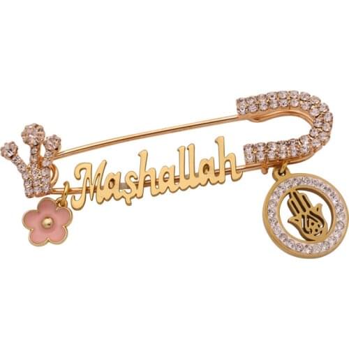 Islam mashallah baby pin hamsa hand of fatima islam brooch