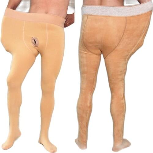 Men Oversize Winter Long Johns Carry Buttock Shape Keep Warm Absorb Sweat Pantyhose Yoga Loungewear Nightwear Thermal Warm Pants