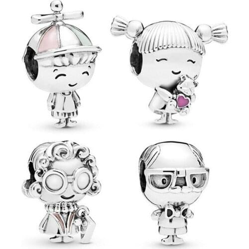 The new series of beads Panjia family grandfather grandmother ponytail girl boy vitality string decoration beads