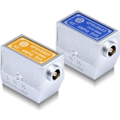 YUSHI 2mhz Single Crystal Transducer, Angle 70 Degree, 8*9mm NDT Ultrasonic Angle Probe