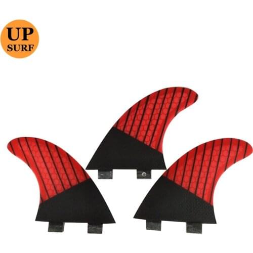Pranchas de Surf Double Tabs M/L Fins red and Black carbon Fiberglass Fins Honeycomb Double Tabs Fins n Surfing