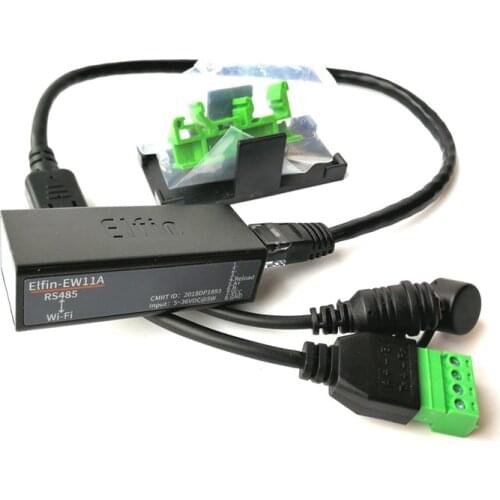 Serial port RS485 to WiFi device server module Elfin-EW11 Modbus Protocol data transfer via WiFi