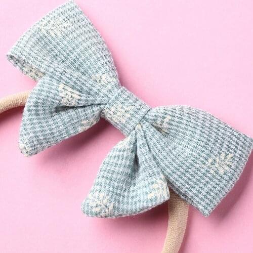 Small Bow Childrens Rubber bands Baby Hair Clips Headbands For Kid Girls Hairband Mini Print Bow Hair Tie Baby Hair Accessories