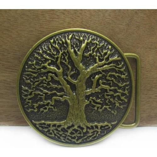 BuckleClub wholesale zinc alloy retro love tree belt buckle FP-03595 Luxurious cowboy jeans gift belt buckle