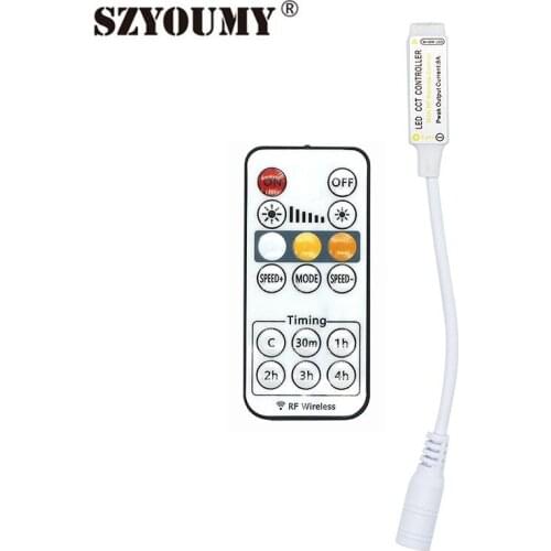 SZYOUMY DC5-24V CCT Led Controller 16key Rf Wireless Timing Remote Controller for 3528 5050 Led Strip