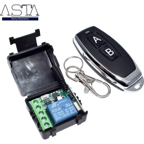 RF Transmitter 433 Mhz Remote Controls with Wireless Remote Control Switch DC 12V 1CH relay Receiver Module