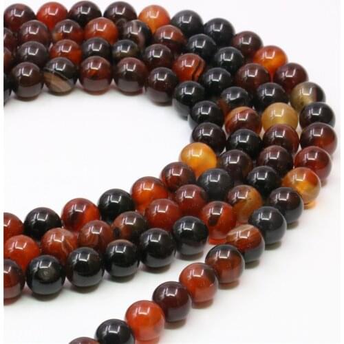 Retro Natural Stone Brown Dream Agates Round Loose Beads 6/8/10/12mm Semi-finished Womens Accessories DIY Jewelry 15inch Y723