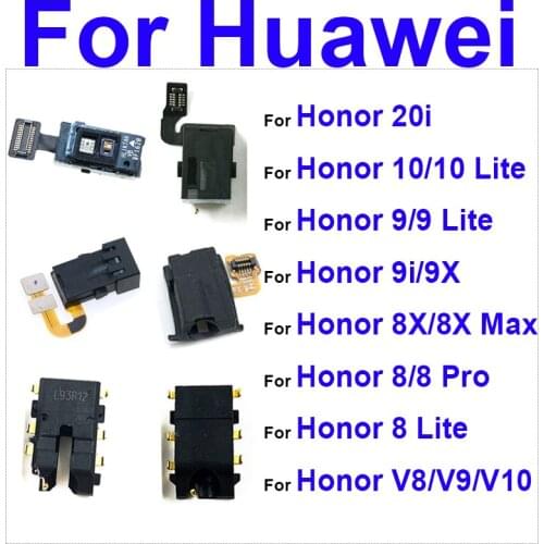 Audio Jack Flex Ribbon For Huawei Honor V8 V9 9 9i 9X 8X 8 Max Pro View 10 Lite Headphone Earphone Port Flex Cable Replacement