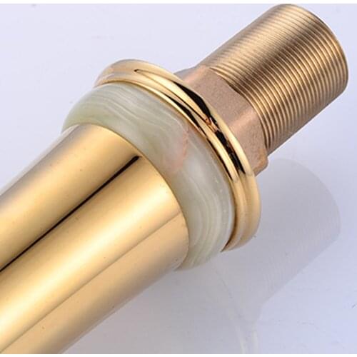 Vidric Chinese style Bathroom Sink Faucet Gold Basin Sink Crane Hot and Cold Water Mixer Taps Single Handle Bronze Faucets EL200