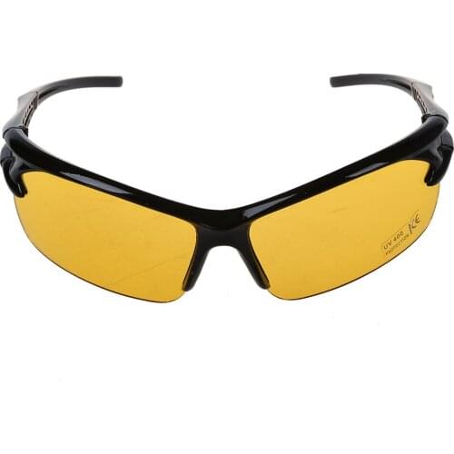 Black frame yellow Night Vision sheet outdoor Cycling Sunglasses