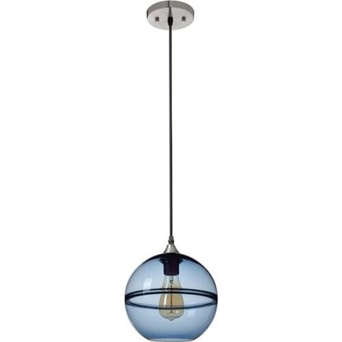 Modern Glass Pendant Lamp Clear/Blue Hanging Lights Lighting For Dining Room Living Room Bedroom Restaurant Fixtures Luminaire