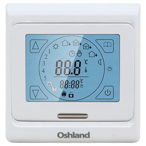 Free Shipping White Color Digital Underfloor Heating Thermostat 16A Weekly Programmable Touch Screen Temperature Controller