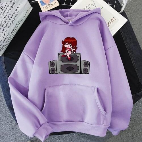 Game Friday Night Funkin Hoodies Boyfriend Crewneck Sweatshirts Cozy Pullover Women Kawaii Clothing Aesthetic Sudadera Moletom