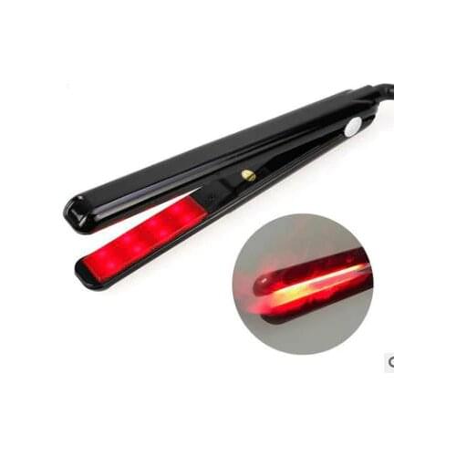 Ultrasonic Infrared Hair Care Iron Recovers The Damaged Hair LCD Display Hair Treatment Styler Cold Iron Straightener
