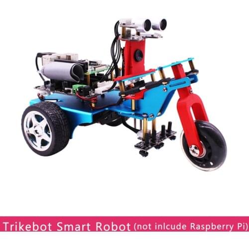 Raspberry Pi Trikebot Smart Robot with WiFi Camera Cellphone APP Controlled Remote Car for Raspberry Pi 4B Model B/3B