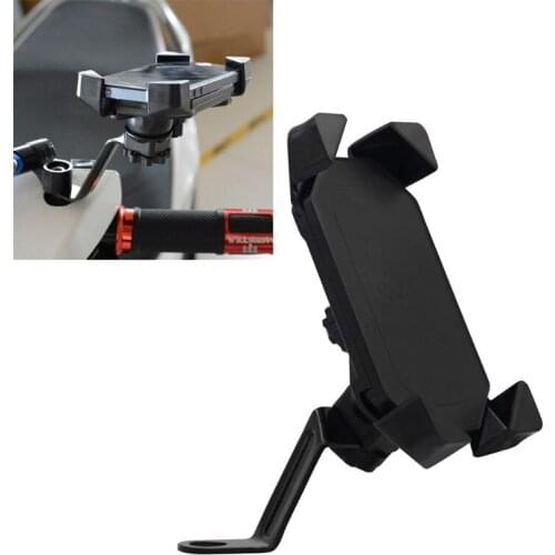 Universal Motorcycle 360° Rearview Mirror Holder Mount Bracket For Phone GPS New 40GF