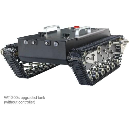 WT-200s Upgraded RC Robot Tank Chassis Metal Track Robotic Tank Load 30KG Shock Absorber