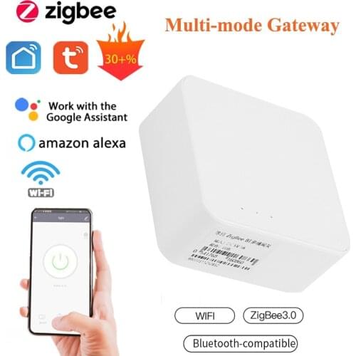 Zigbee Bluetooth-compatible WiFi 3 Mode Hub for Tuya Smartlife APP Remote Control Work with Gateway Alexa Google Home,Automation