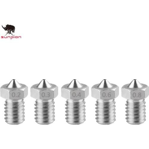 10PCS Stainless Steel 3D Printer E3D Nozzles 0.2/0.3/0.4/0.6/0.8/1.0 mm Extruder Nozzle Print Head for E3D Makerbot