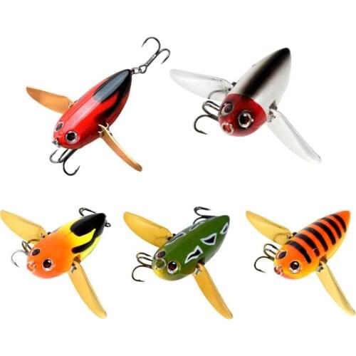 12.5g 5.8cm Bee Bait Solid Treble Hook Hard Artificial Insect Bee Bionic Lure Accessories for Outdoor Fishing Sports