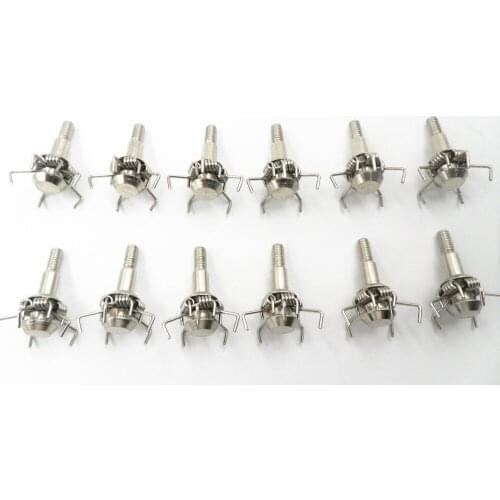 12PCS 5 Claws 4mm Screw Judo Silver Broadheads 100gr Flat Head Hunting Tip Outdoor Hunting
