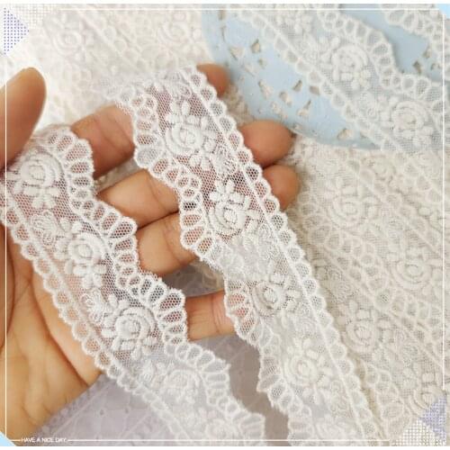 2 Yards 12cm Width Gorgeous Pink Classic Lace Necklace Material Venice Floral Embroidery Lace Trims Fabric Doll Accessories 12cm