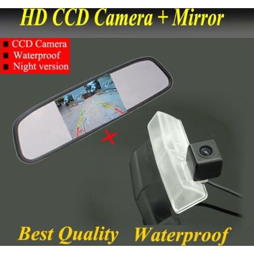 2 in 1 HD 4.3" Mirror Monitor + HD CCD Special Car Camera rear view backup camera for Toyota RAV4 2013/14 camera/2012 Prius