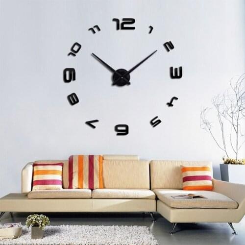 2020 3d diy wall clock home decor Wall stickers watches decoration maison moderne salon