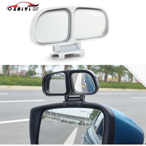 Car Rear View Auxiliary Mirror with Double Lenses and No Dead Angle. Car Modification of Novice Parking Observation Mirror