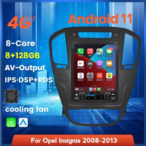 Android 11 GPS Car Multimedia Radio Player For Opel Insignia 2008 2009 2010 2011 2012 2013 Tesla Screen Navigation 4G FM Carplay