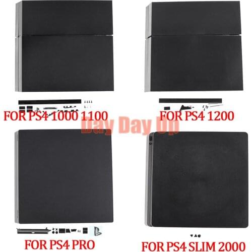 1set Full Housing Case For PS4 slim pro Console Black Color For PS4 1100 1000 1200 Console Housing Case House Shell Have Logo
