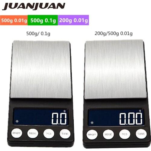 500g/0.01g Mini Digital Scale Pocket Jewelry Weight LCD Display Electronic Grams Stainless Steel Drug Weight Tool 30% OFF