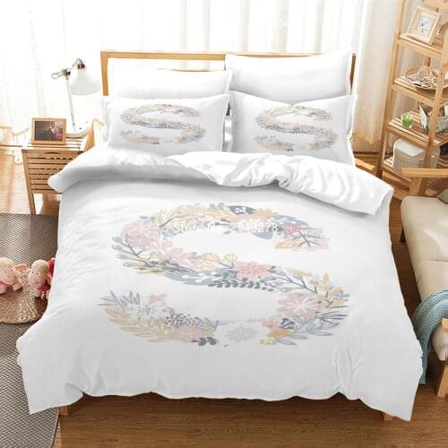Flower Letters Cartoon Animals and Other Patterns Girls Bedroom Decoration Bedding Full Size Fashion Duvet Covered Pillowcase