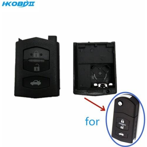 HKOBDII Car Key Shell Half Shell Battery Holder Not Have Blade for MAZDA 2 3 5 6 RX8 MX5 3 Buttons