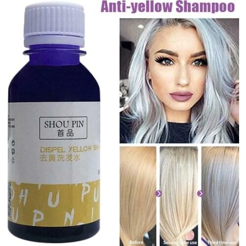 Effective Purple Shampoo Blonde Purple Hair Shampoo Removes Yellow And Brassy Tones For Silver Ash Dry Shampoo Treatment