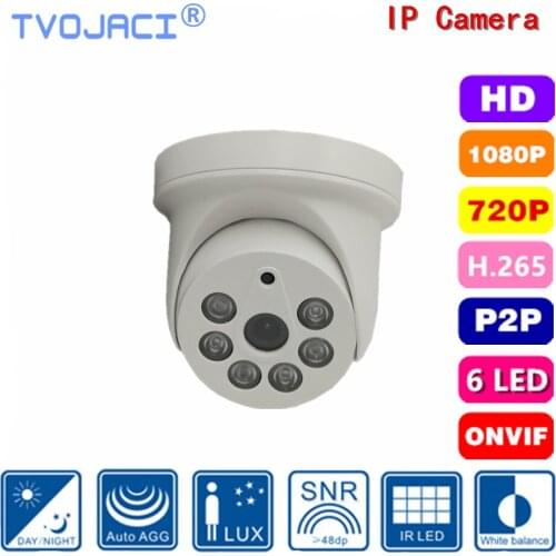 H.264 H.265 Surveillance IP Camera 1MP/2MP 720P 1080P Indoor ceilin Network CCTV Camera With 6PCS IR Nano lamp Camera ONVIF