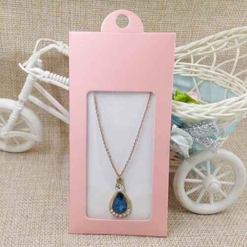 Kraft Necklace Card & Hang Window Box Kraft /Black/White 13.5X6.5CM Earring Card ifg BOX Kraft Window Box accept custom