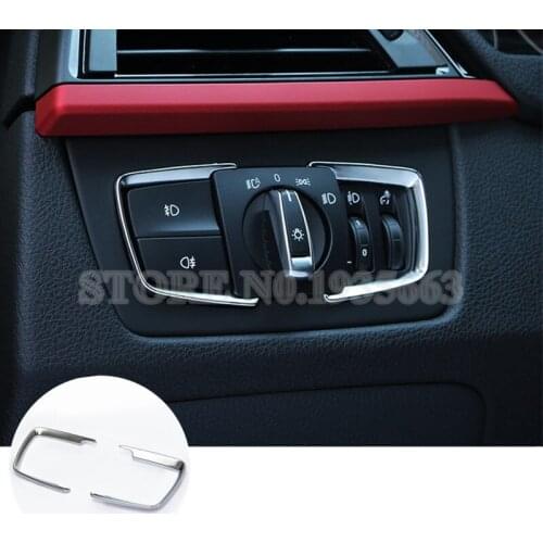 For BMW 3 Series 4 Series F30 F31 F32 F34 ABS Inner Headlight Switch Button Cover 2013-2018 2pcs Car Accessories Interior