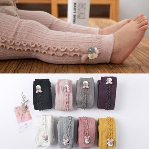 Baby Leggings Period Double Needle Lace Legging Girl Pantyhose Todder Leggings Infant Child Render Pantyhose Bar Agaric Edge