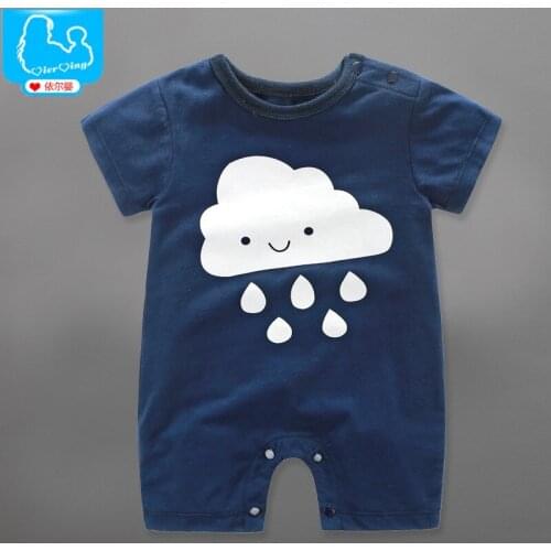 Summer Baby Boy Rompers 100% Cotton Short Sleeve Toddler Boys Clothing Sets Roupas Infant Cartoon Newborn Baby Girl Jumpsuits