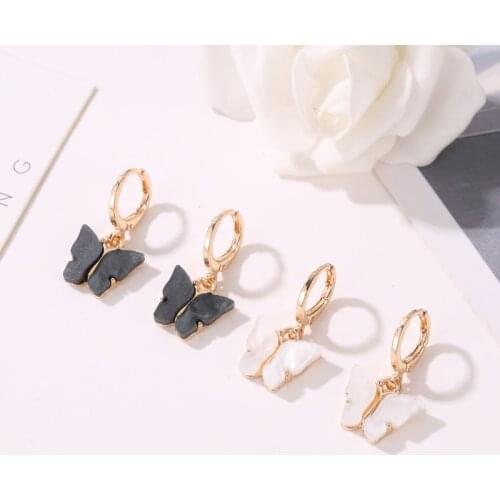 Fashion Jewelry Butterfly Drop Earrings Women Earrings Korean Colorful Animal Dangle Earrings Girls Party Accessories